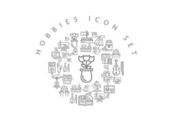 Hobbies icon set design on white background vector