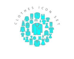 Clothes icon set design on white background vector