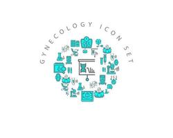 Gynecology elements icon set design on white background vector