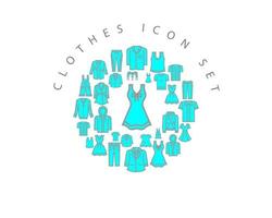 Clothes icon set design on white background vector