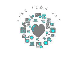 Like icon set design on white background vector