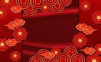 postal para feliz año nuevo chino 2023,2024. chino tradicional. fondo chino del vector.