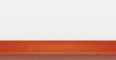 Red table top on white panoramic background, promotional web template - Vector