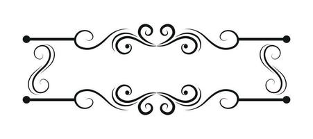 Blank template for text, isolated text box, vector ornaments
