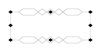 Blank template for text, isolated text box, vector ornaments