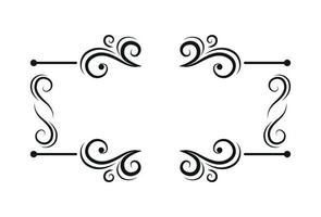 Blank template for text, isolated text box, vector ornaments