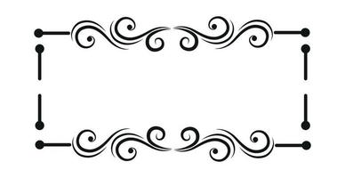 Blank template for text, isolated text box, vector ornaments