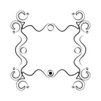 Blank template for text, isolated text box, vector ornaments