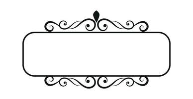 Blank template for text, isolated text box, vector ornaments