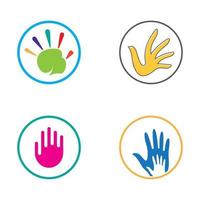 Hand logo icon vector design template illustration