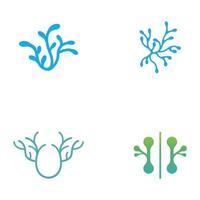 Neuron logo or nerve cell logo with concept vector illustration template.