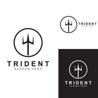 Trident logo using a design concept vector illustration template.