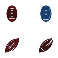 Rugby Ball American Football Icon Vector Logo Template