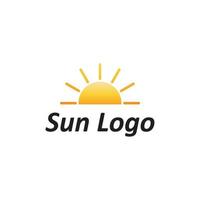 plantilla de vector de logotipo de icono de sol