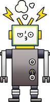 gradient shaded cartoon robot vector