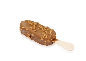 Chocolate popsicle isolated on white background,clipping path photo