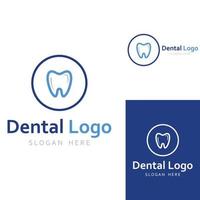 logotipo dental, logotipo para la salud dental y logotipo para el cuidado dental. usando un concepto de diseño de vector de ilustración de plantilla