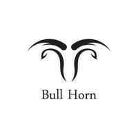 Bull's head horn logo. Using a vector illustration template design concept.