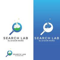 Logo search or discovery, logo search by combination, lab, moon, location, check, wave and sun. Logo with simple illustration editing. vector