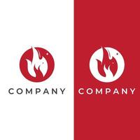 Fire or flame logo, fireball logo, and embers. Using a vector illustration template design concept.