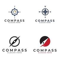 Compass logo, directional guide or pandom. Compass logo icon vector illustration template.