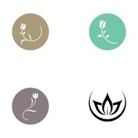 Logos of flowers, roses, lotus flowers, and other types of flowers. By using the design concept of a vector illustration template.