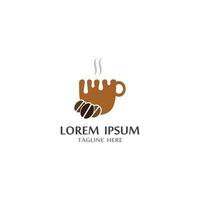 coffee bean icon vector illustration template