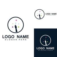 A logo to reach the stars or a logo to reach a dream or goal. Logo using concept design vector illustration template.