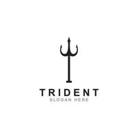 Trident logo using a design concept vector illustration template.