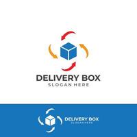 Logistics company vector logo, arrow icon logo, fast digital delivery logo. Using simple and easy logo vector editing.