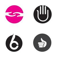 Hand logo icon vector design template illustration