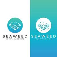 Seaweed logo with template illustration vector design.