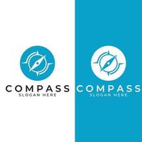 Compass logo, directional guide or pandom. Compass logo icon vector illustration template.