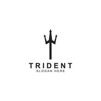 Trident logo using a design concept vector illustration template.