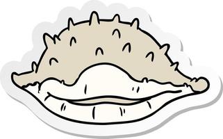 sticker cartoon doodle of a sea shell vector