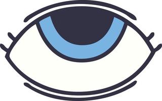 cute cartoon eye looking up vector