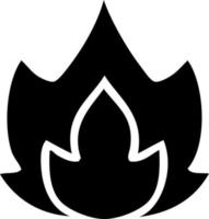 fuego de símbolo plano vector