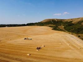 Agricultural Farms and Working Machines at Dunstable Downs England photo