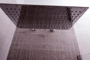 Modern elegant stainless steel shower photo