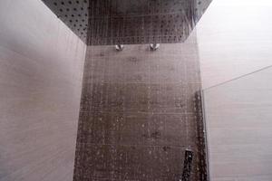 Modern elegant stainless steel shower photo