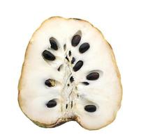 Custard apple or sugar apple sliced isolated on white background photo