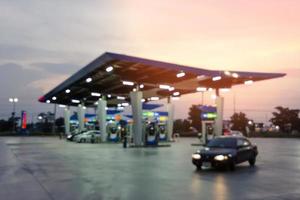 twilight fueling station,Out of focus background photo