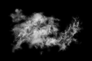 Textured cloud,Abstract black,isolated on black background photo