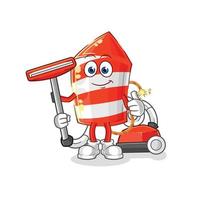 fireworks cartoon character vector