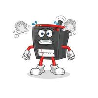 radio cartoon character vector