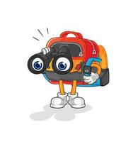 backpack cartoon vector