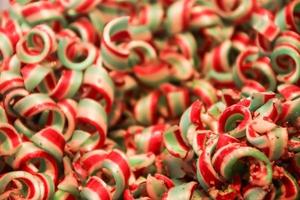 Close-up of colorful candy spiral photo