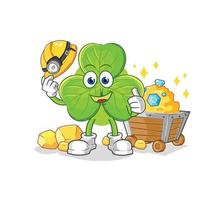 clover cartoon character vector