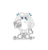 white cloud cute vector