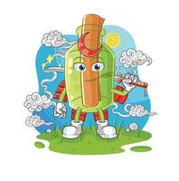 message in a bottle cartoon vector